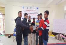 Distribution of electrical maintenance kit to youth group 
